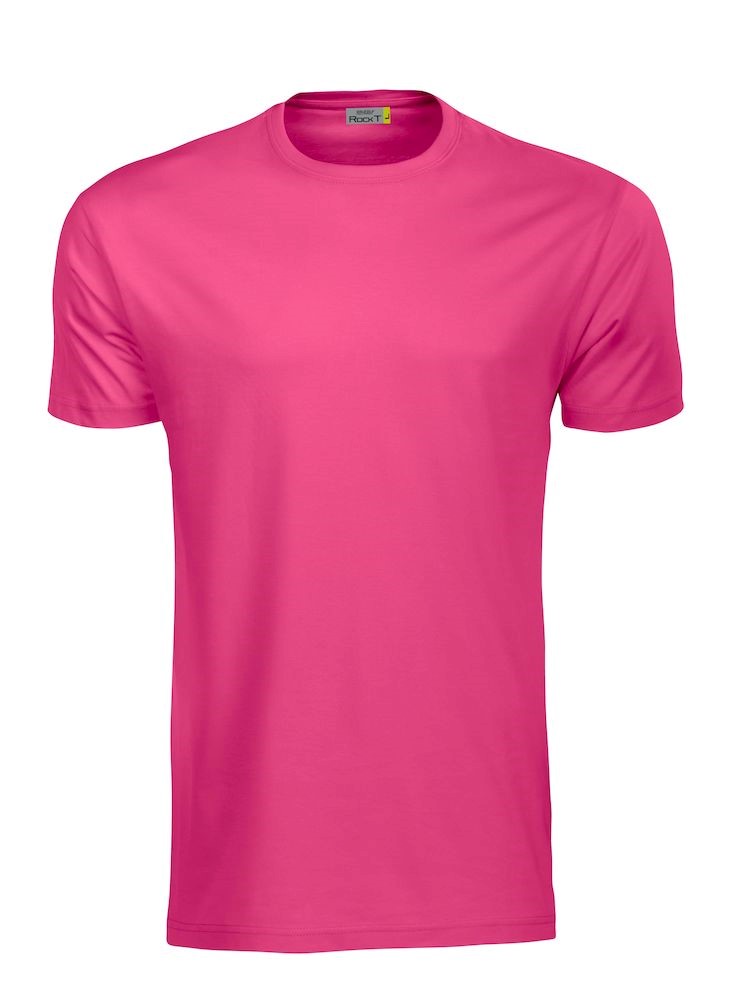 T Men T-shirt med halsåbning pink - T-shirt - SikkerhedsGiganten
