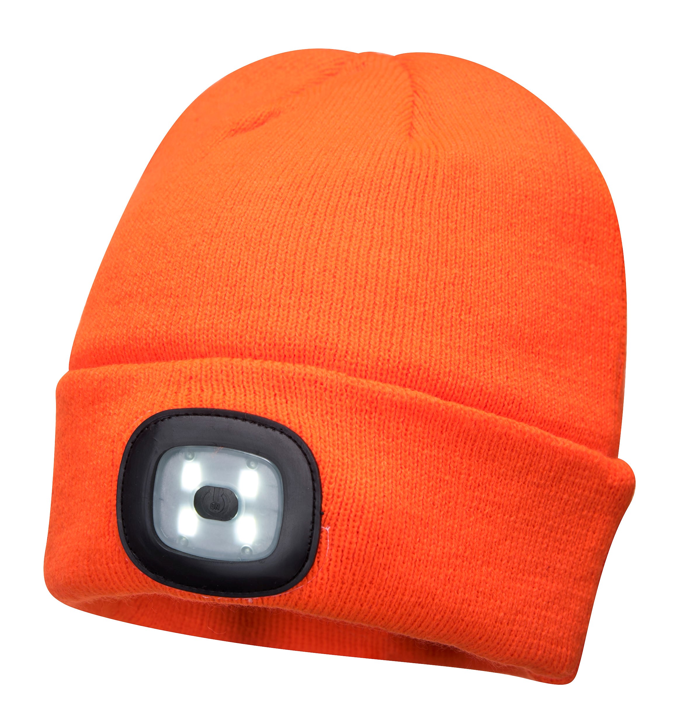 Tremble detekterbare Reklame Beaine hue med opladeligt LED lys orange - Hatte og huer -  SikkerhedsGiganten
