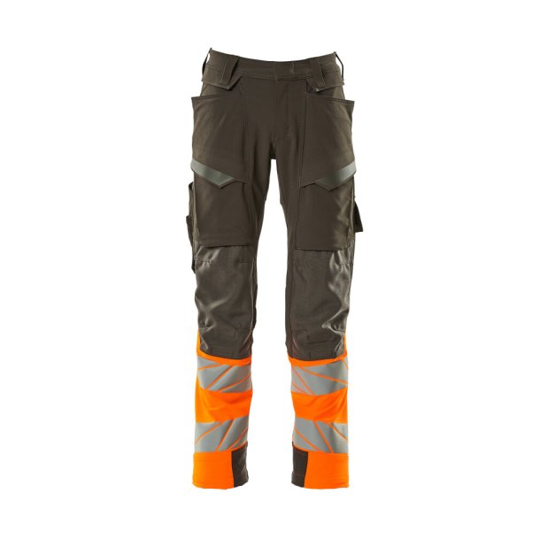 support forbundet Imponerende Mascot® Accelerate Safe Bukser med knælommer - mørk antracit/hi-vis orange  - HI-VIZ Bukser - SikkerhedsGiganten