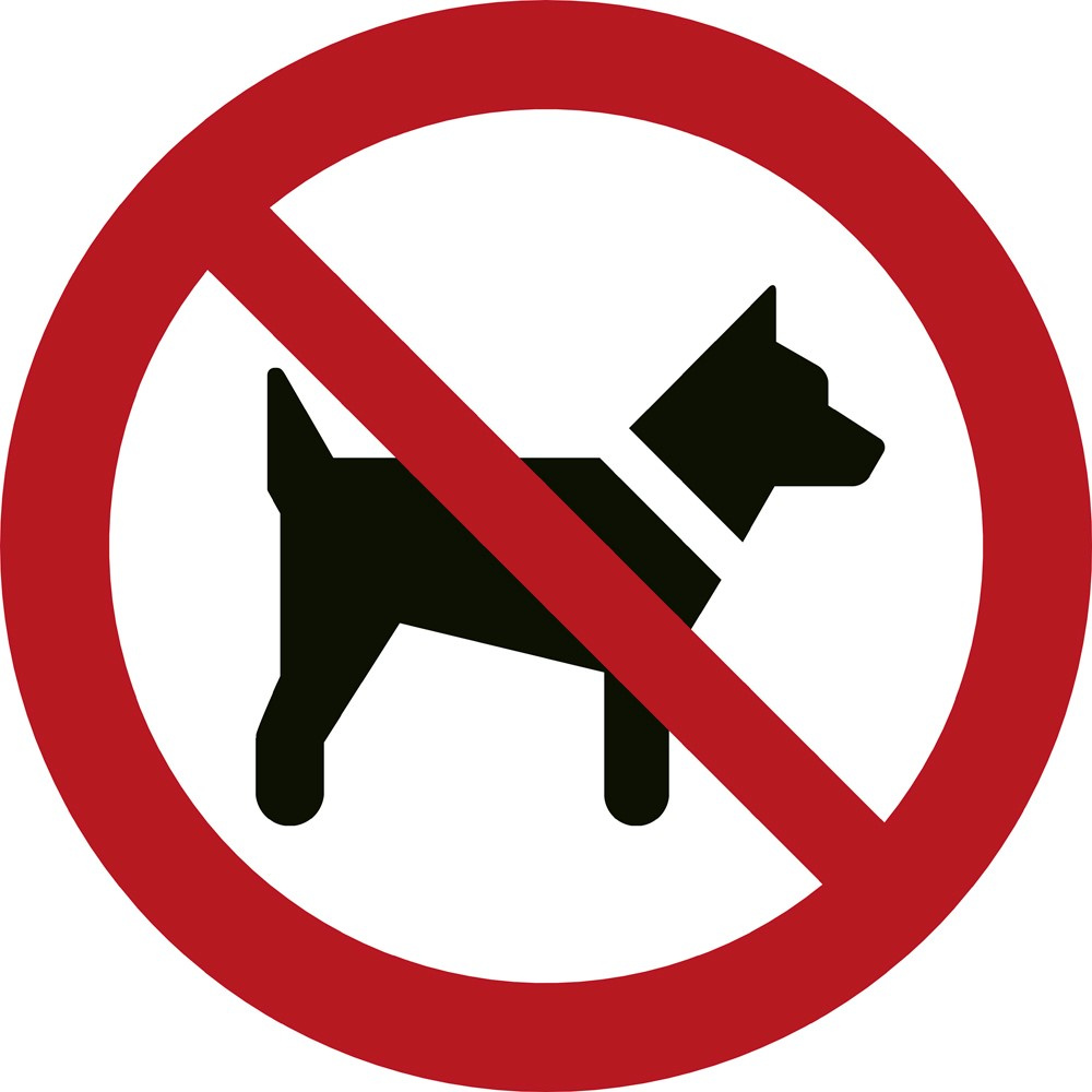 kasseapparat På daglig basis Skrive ud Forbudsskilt Hunde forbudt - Forbudsskilte - SikkerhedsGiganten